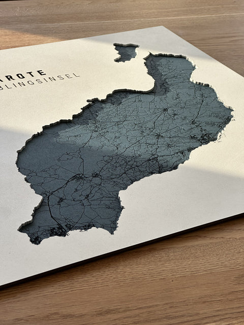 Deine Insel aus Holz - Personalisierte Holz-Inselkarte