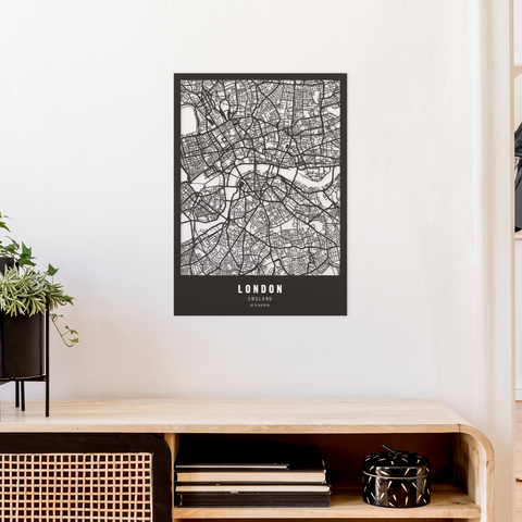 LONDON Stadtplan aus Holz