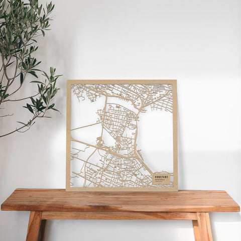 Dein Stadtplan aus Holz - Größe L