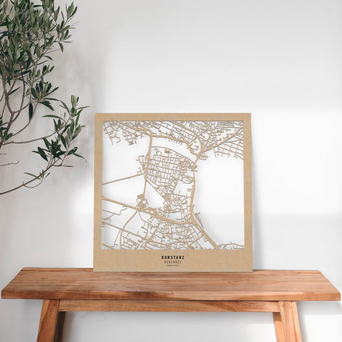Dein Stadtplan aus Holz - Größe L