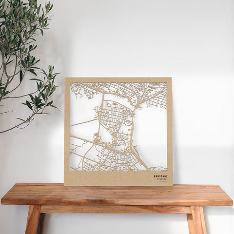 Dein Stadtplan aus Holz - Größe L