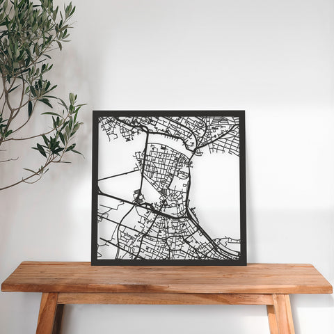 Dein Stadtplan aus Holz - Größe L