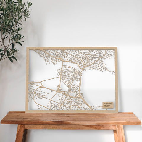 Dein Stadtplan aus Holz - Größe L