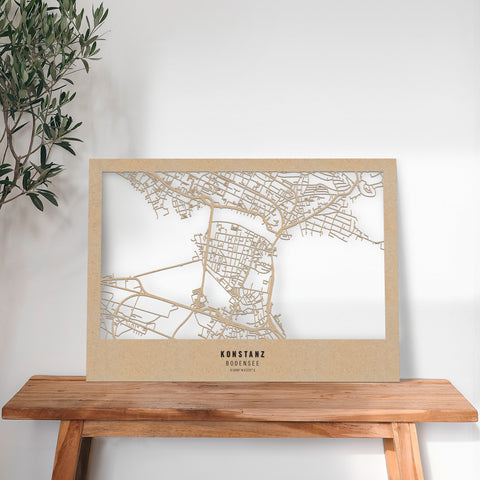 Dein Stadtplan aus Holz - Größe L