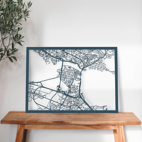 Dein Stadtplan aus Holz - Größe L