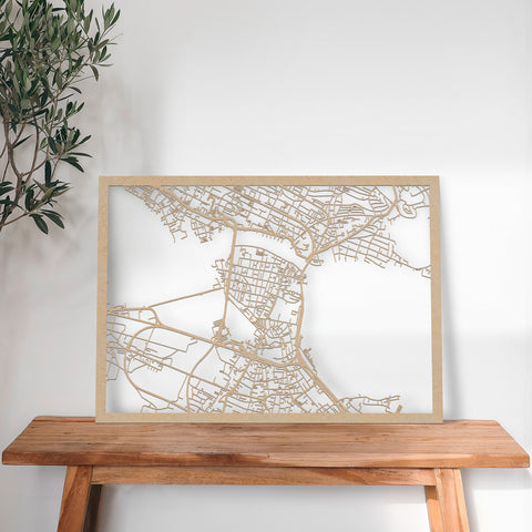 Dein Stadtplan aus Holz - Größe L