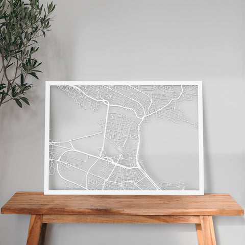 Dein Stadtplan aus Holz - Größe L