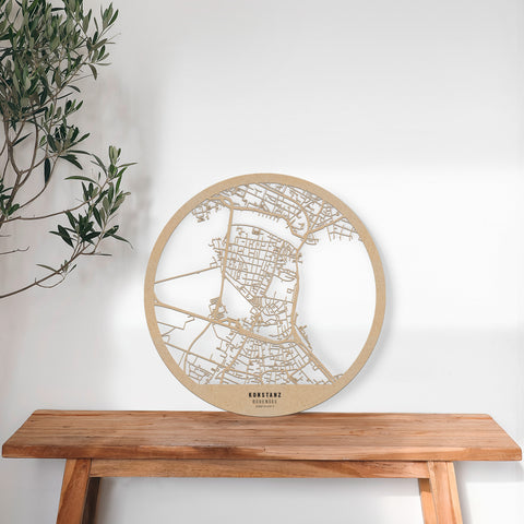 Dein Stadtplan aus Holz - Größe L