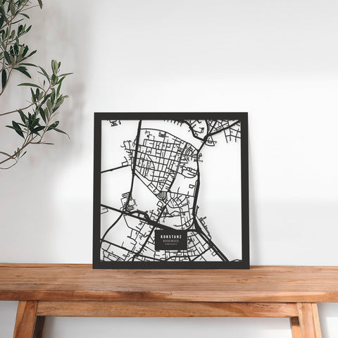 Dein Stadtplan aus Holz - Größe M