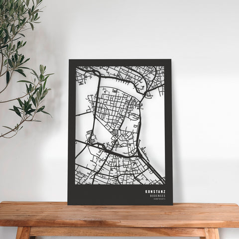 Dein Stadtplan aus Holz - Größe M