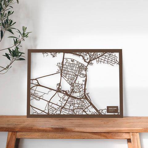 Dein Stadtplan aus Holz - Größe M