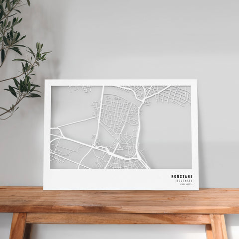 Dein Stadtplan aus Holz - Größe M