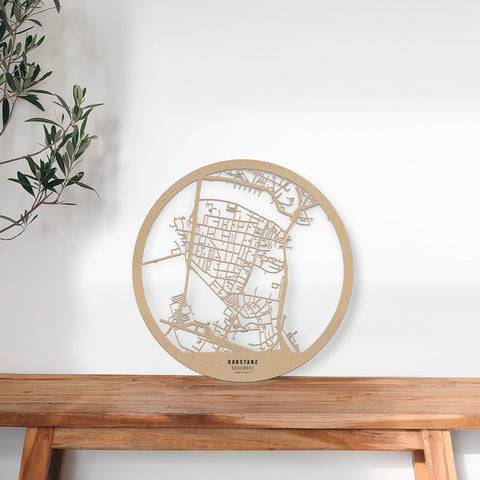 Dein Stadtplan aus Holz - Größe M