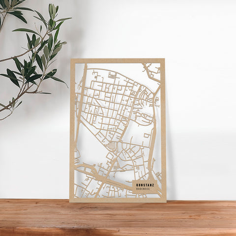 Stadtplan aus Holz