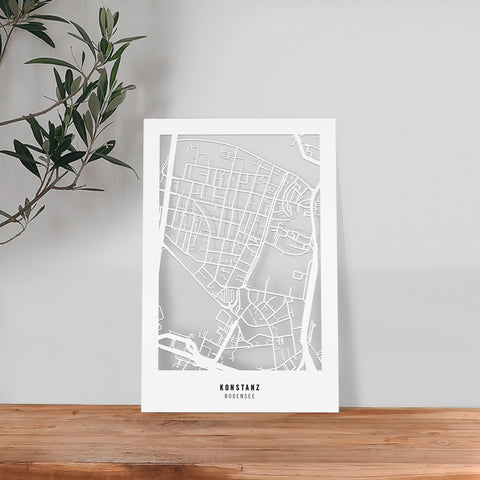 Dein Stadtplan aus Holz - Größe S