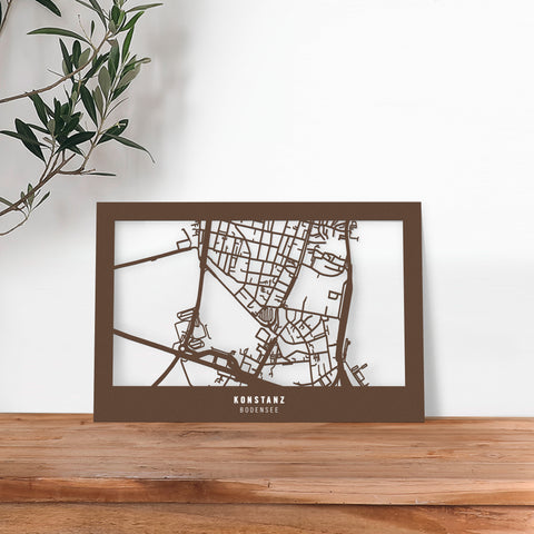 Stadtplan aus Holz