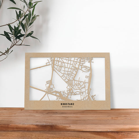 Stadtplan aus Holz