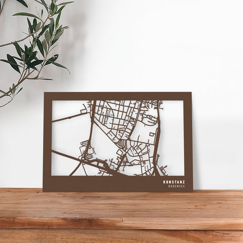 Stadtplan aus Holz