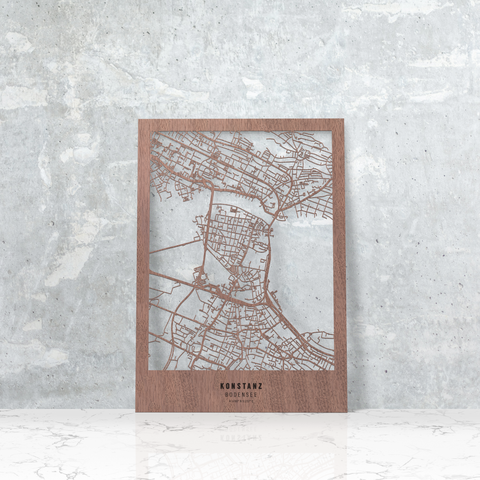 Dein Stadtplan aus Edelholz - Größe M