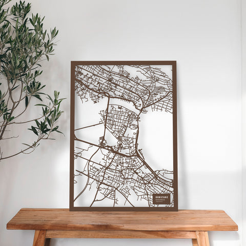 Dein Stadtplan aus Holz - Größe L