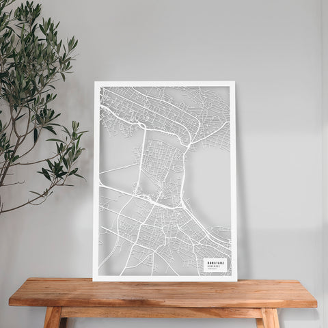 Dein Stadtplan aus Holz - Größe L