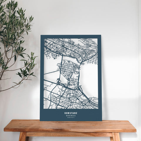 Dein Stadtplan aus Holz - Größe L