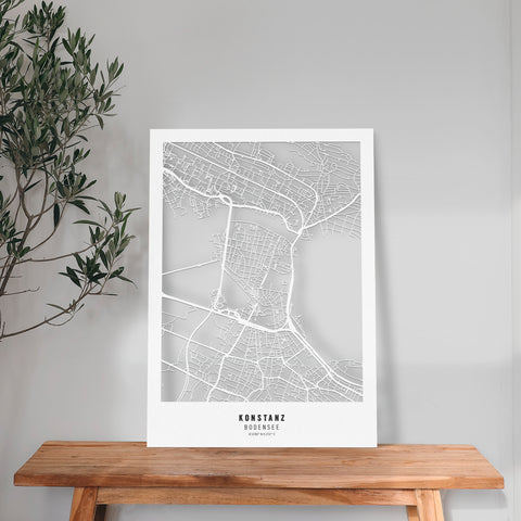 Dein Stadtplan aus Holz - Größe L