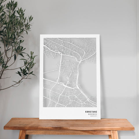 Dein Stadtplan aus Holz - Größe L