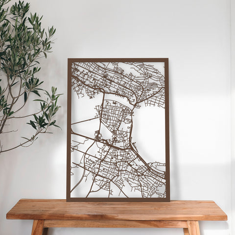 Dein Stadtplan aus Holz - Größe L