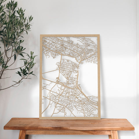 Dein Stadtplan aus Holz - Größe L