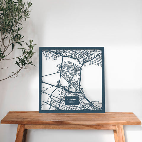 Dein Stadtplan aus Holz - Größe L