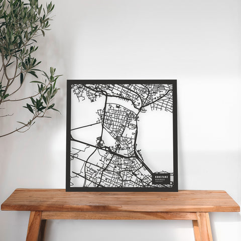 Dein Stadtplan aus Holz - Größe L