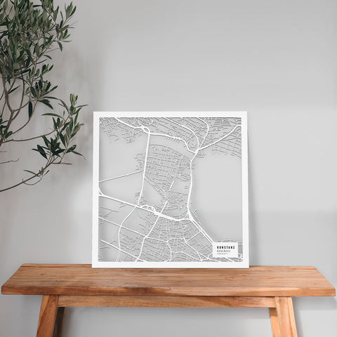 Dein Stadtplan aus Holz - Größe L
