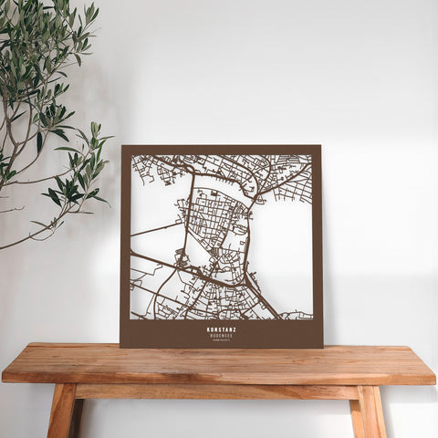 Dein Stadtplan aus Holz - Größe L