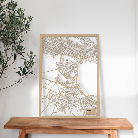 Dein Stadtplan aus Holz - Größe L