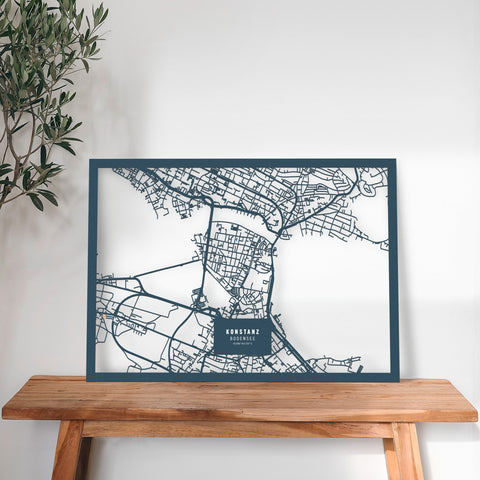 Dein Stadtplan aus Holz - Größe L