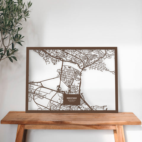 Dein Stadtplan aus Holz - Größe L