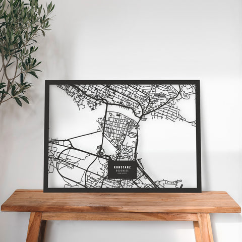 Dein Stadtplan aus Holz - Größe L