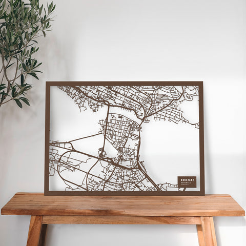 Dein Stadtplan aus Holz - Größe L