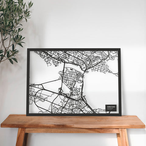 Dein Stadtplan aus Holz - Größe L