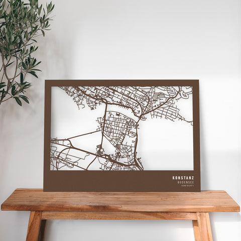 Dein Stadtplan aus Holz - Größe L