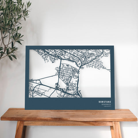 Dein Stadtplan aus Holz - Größe L