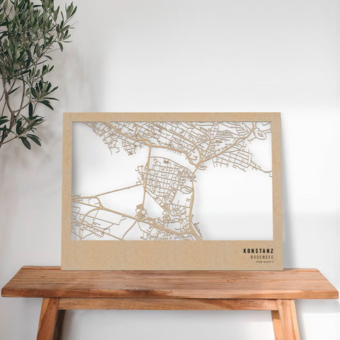 Dein Stadtplan aus Holz - Größe L