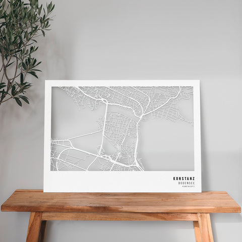 Dein Stadtplan aus Holz - Größe L
