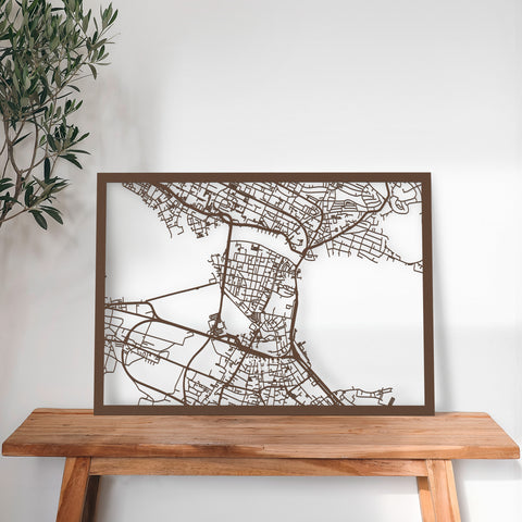 Dein Stadtplan aus Holz - Größe L