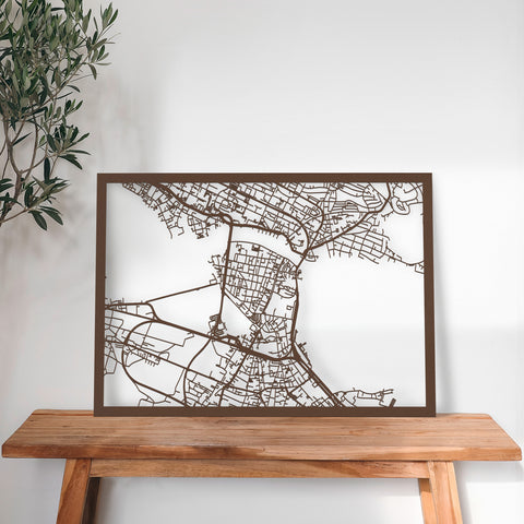 Dein Stadtplan aus Holz - Größe L