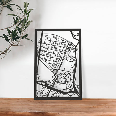 Stadtplan aus Holz