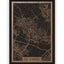 Stadtplan Bad Homburg aus Holz – Wandbild in Nussbaum ohne Rahmen