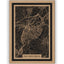 Stadtplan Bad Kreuznach aus Holz – Wandbild in Natur mit Rahmen