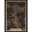 Stadtplan Castrop-Rauxel aus Holz – Wandbild in Eiche ohne Rahmen